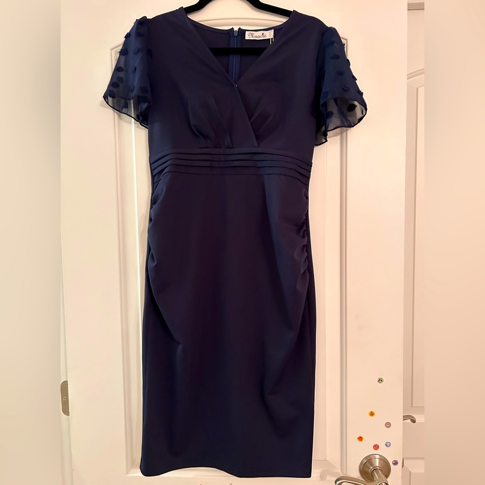 Navy blue maternity dress